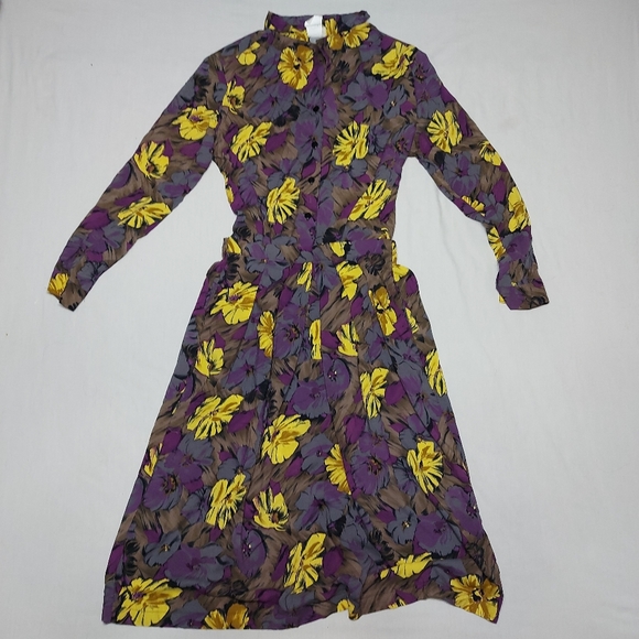 Tochi Vintage Floral Rayon Skirt Blouse Set, Medium - Picture 1 of 16